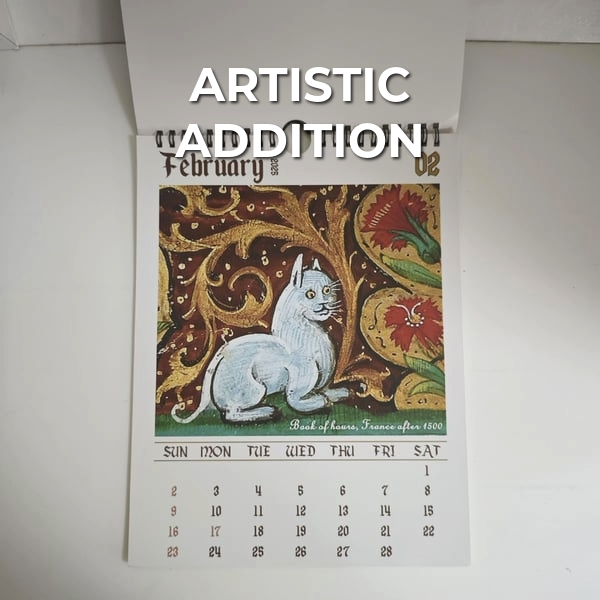 Medieval Cat Calendar 2025